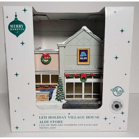 New 2024 Merry Moments Aldi Store Light Up Holiday Christmas Village House - Picture 1 of 4